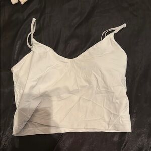 White Lulu Align Tank Spaghetti Strap